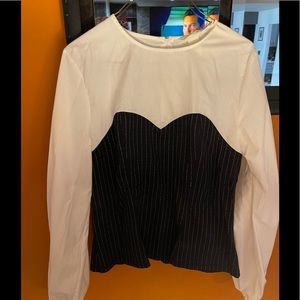 Pinstripe corset top